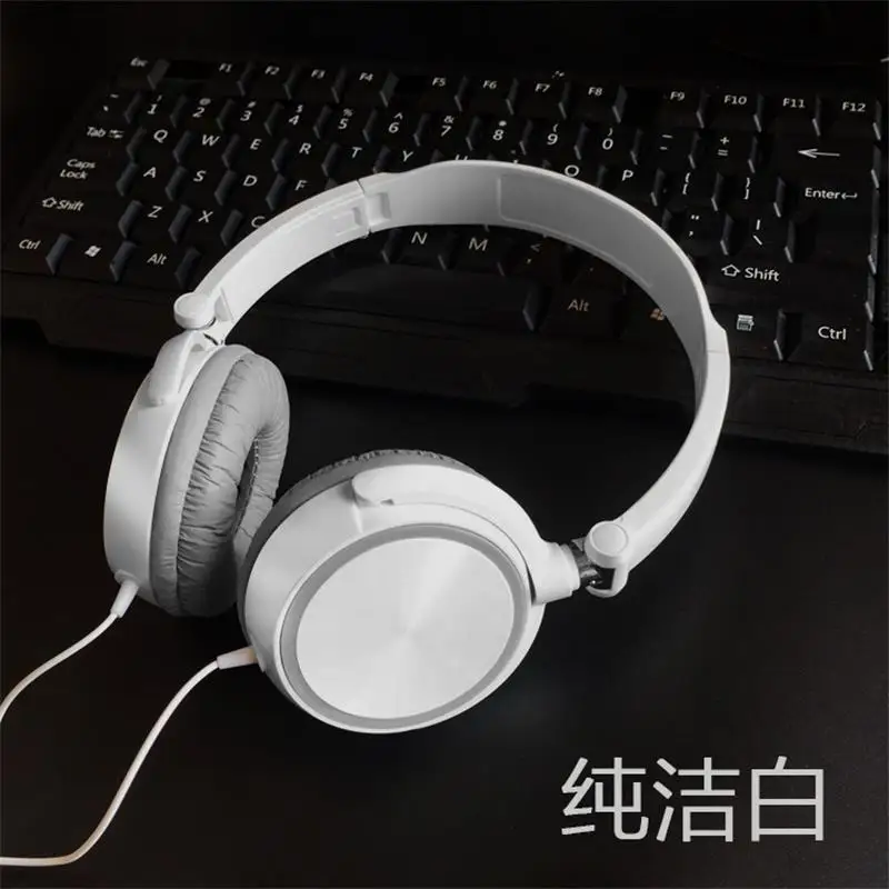 Yulass PC компьютерные наушники проводные для мужчин и женщин белые модные большие наушники Игровые с микрофоном