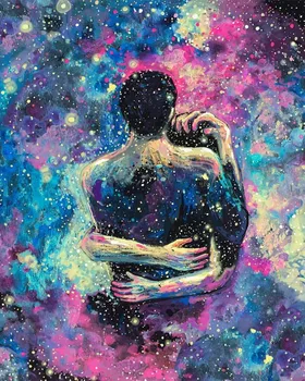 

DIY Painting By Numbers Couple Embrace Picture By Figure Oil Painting HandPainted Canvas Drawing Home Decor Gift