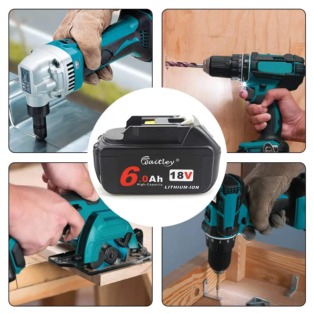 Waitley18V 6.0Ah аккумуляторная батарея для Makita электроинструменты литий ионные