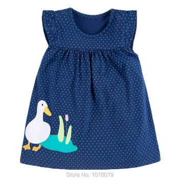 

Kids Dresses Summer 100% Combed Cotton Baby Girl Clothes Infant Girls Tops Children Toddler Baby-doll Kids One-piece Dresses Dot