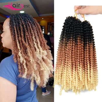 

Hair Nest 10 Inch 50 Strands Spring Twist Crochet Hair Extensions Crochet Braids Passion Twist Synthetic Braiding Hair Ombre Red