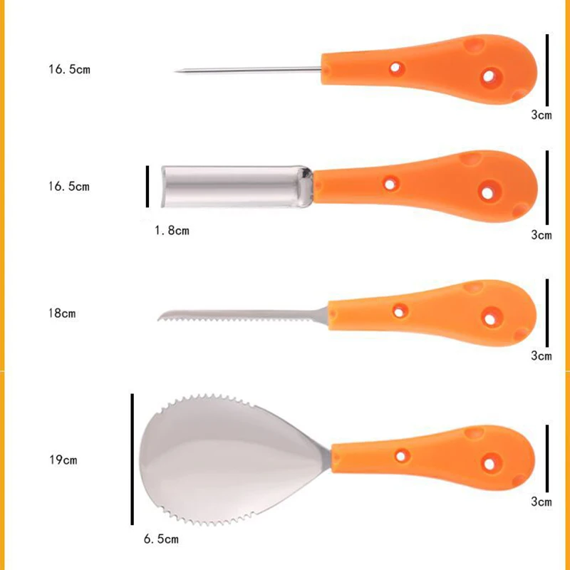 4 шт./компл. вырезания тыквы комплект Фонари инструменты для резьбы по дереву