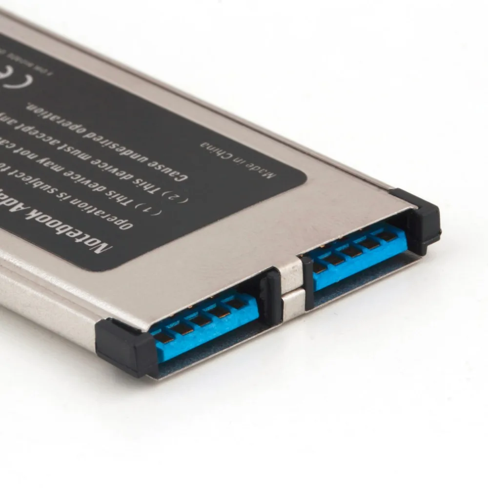 High Full Speed Express Card Expresscard to USB 3 0 2 Port Adapter 34 mm Express 5