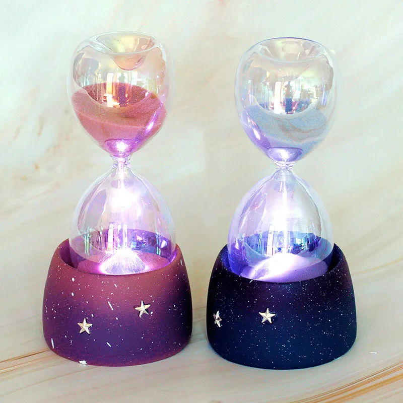 

Creative Resin Lucky Star Hourglass Decoration Colorful Bubble Glass Timer Starry Dream Gift A