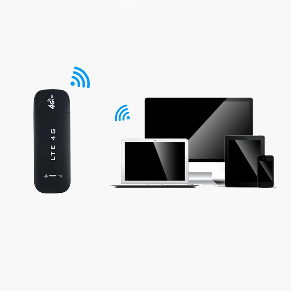 4G WiFi роутер 100 Мбит/с USB модем беспроводной широкополосный мобильный Точка доступа LTE 3g/4G ключ разблокировки с sim-слотом палка беспроводной переносной модем черный