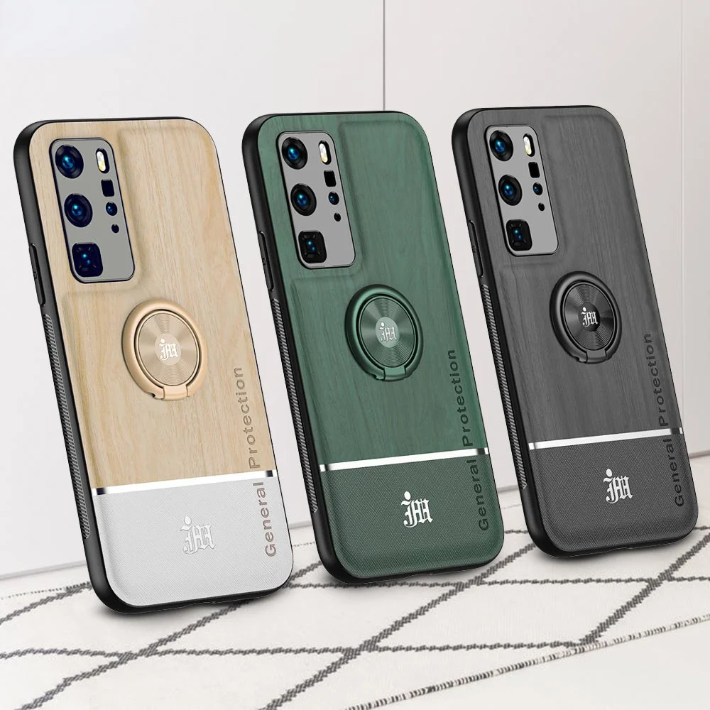 Роскошный Магнитный чехол с кольцом-подставкой для Huawei P20 P30 P40 Lite Mate 20 30 40 Pro Honor Nova
