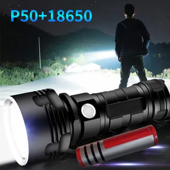 

Flashlight Powerful LED Flashlight XHP50 Torch USB Rechargeable Waterproof Lamp Ultra Brigh lanterna led flashlight torch latark