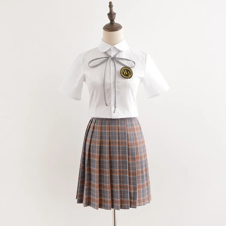 GOHYPDUG School Dresses Plaid Pleated Skirt Students Cosplay Anime Pleated Skirt Jk Uniforms Sailor Suit Short Skirts for Girl 4