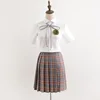 GOHYPDUG School Dresses Plaid Pleated Skirt Students Cosplay Anime Pleated Skirt Jk Uniforms Sailor Suit Short Skirts for Girl 4