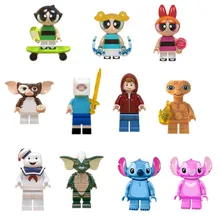 Gizmo Gremlins Stitch ET Elliott Angie Stay Puft Finn Stripe Building Blocks Toys for Children Gift Compatible legoedly
