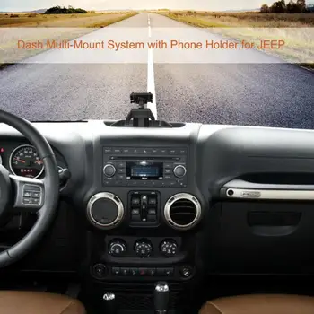

Auto Holder Standers Adjustable Size Dash Multi-Mount System With Phone Holder for JEEP Wrangler JK 2011-2018 Car Accessories