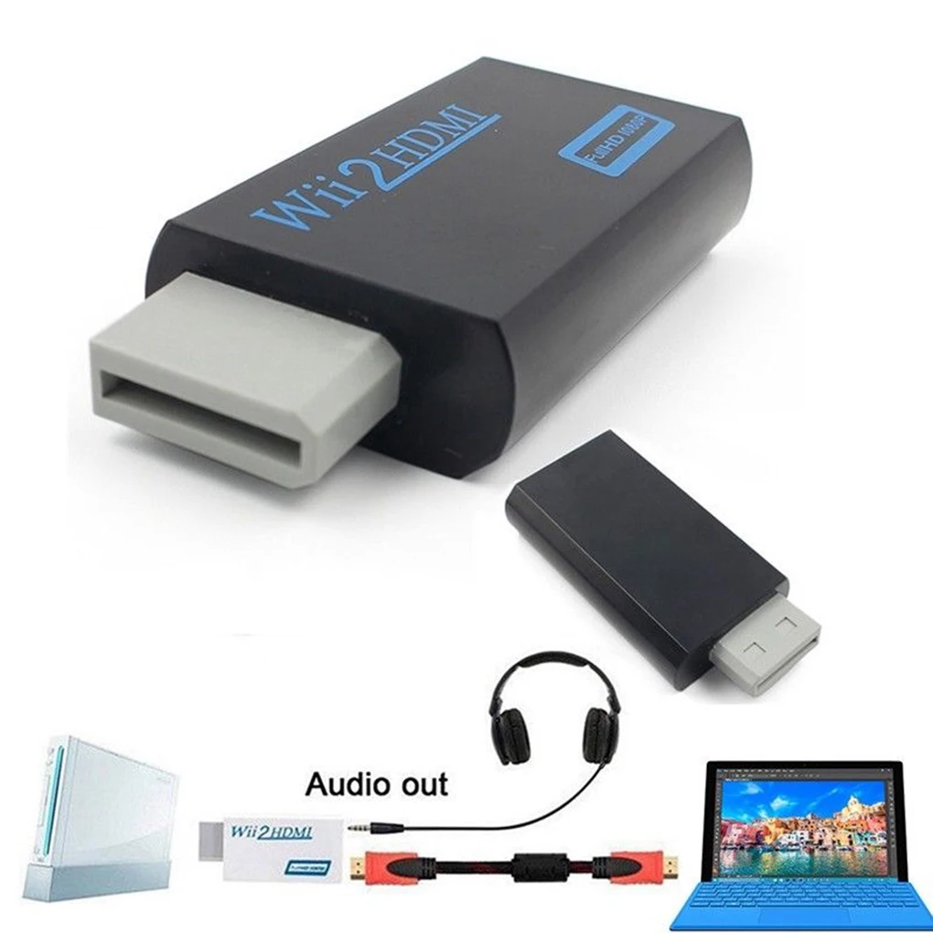  Full HD 1080P Adattatore del Convertitore Con Audio Uscita di 3.5mm Per WII 2 per HD Convertitore P