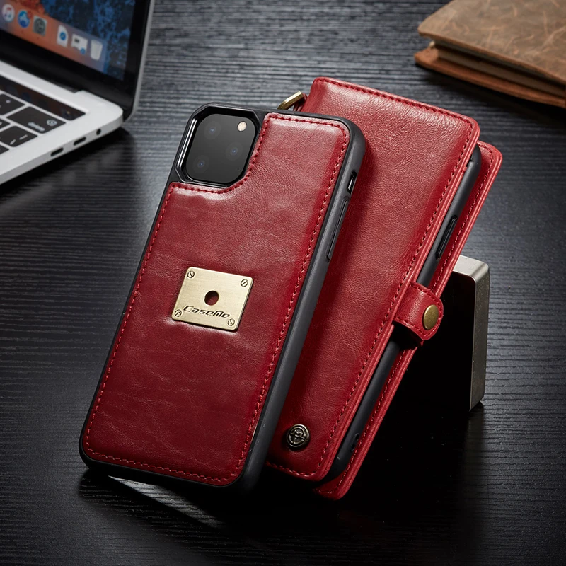 CaseMe роскошный для Iphone 6S 7 8 Plus X XS XR из натуральной кожи многофункциональный флип чехол-портмоне для карточек для Iphone 11 Pro Max сумка для телефона