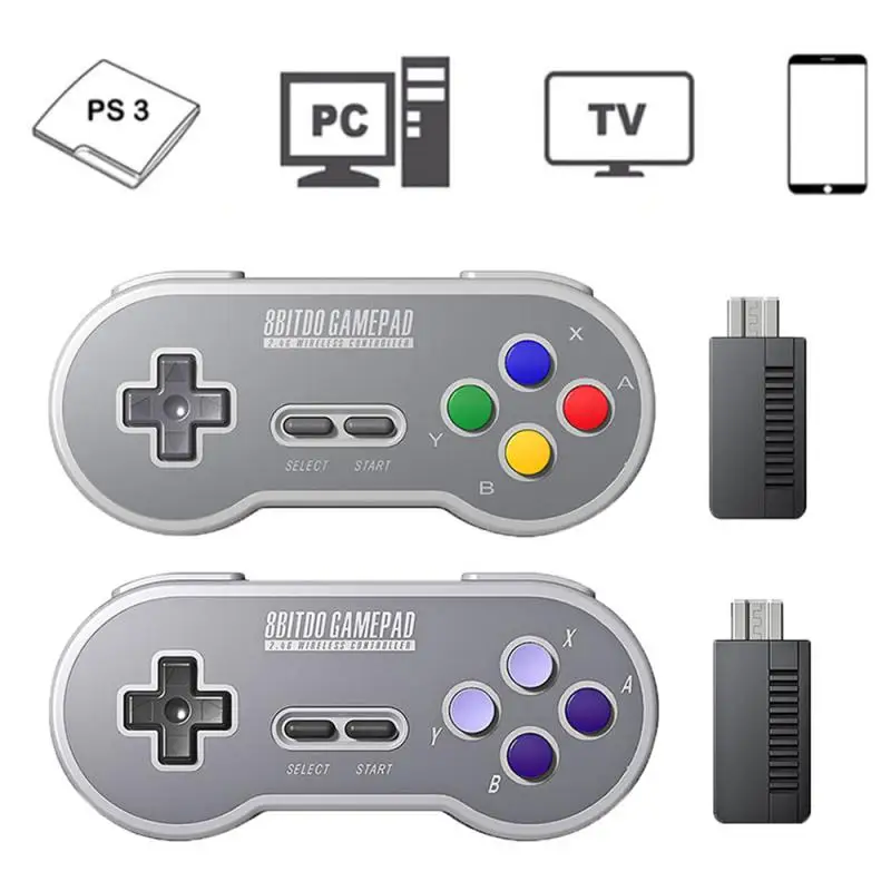 Беспроводной игровой геймпад 8Bitdo SN30/SF30/SN30 PRO/SF30 PRO 2 4G для NES SNES SFC Classic Edition|Геймпады|