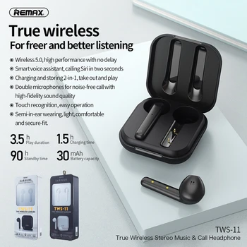 

Remax Bluetooth V5.0 Touch operate Headset TWS True Wireless Dual Earbuds Bass Sound For Huawei Xiaomi iPhone Samsung