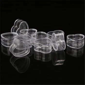 

100PCS Plastic Travel Bottle Heart Shape Cream Pot Cosmetic jars Transparent Makeup Containers