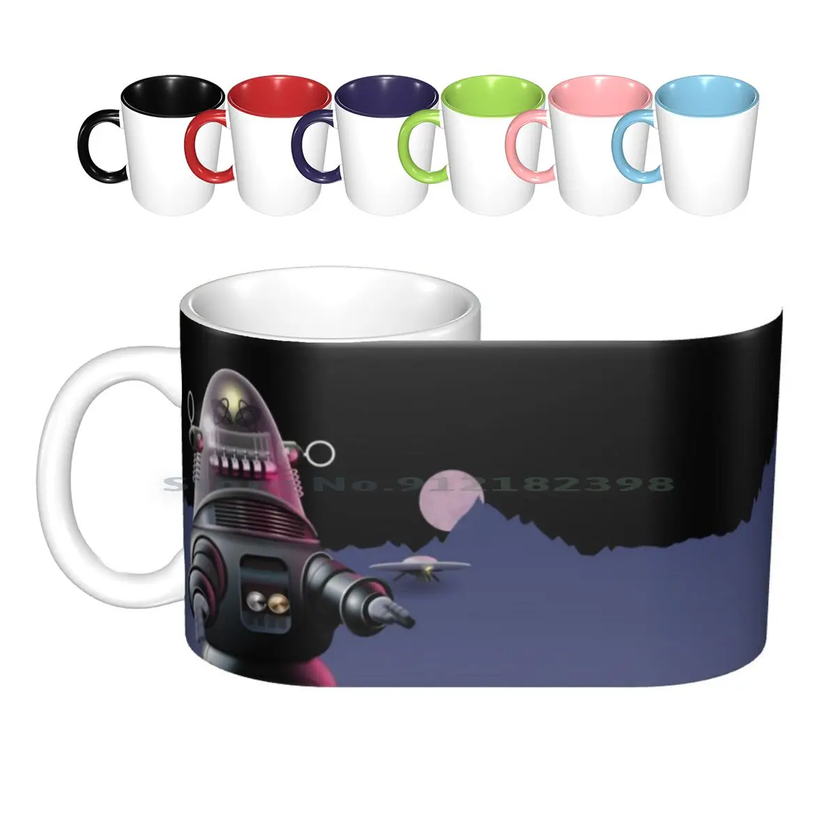 Robot Retrò Regola Tazze In Ceramica Tazze Da Caffè Tazza Da Tè Al Latte Robby The Roboty The Robot Barboned Planet Interdite