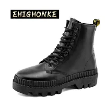 

2021 Winter Men 's Shoes -match Military Boots 's Classic High-top Thick-soled British All 's Non-slip and Waterproof Round Toe
