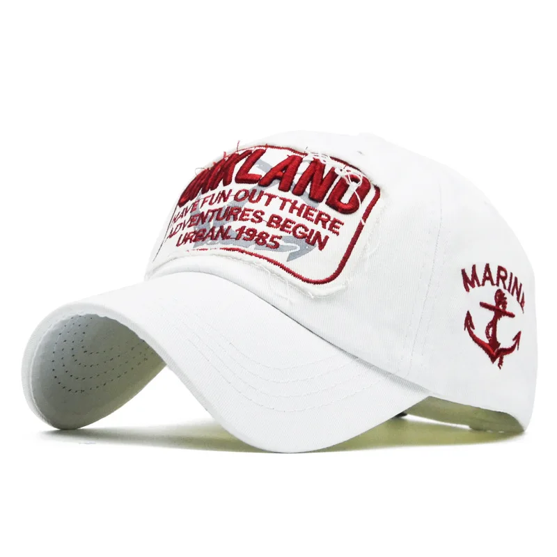 Новая бейсбольная кепка с вышитыми буквами Окленда, женская кепка дикого папы, мужская повседневная Кепка