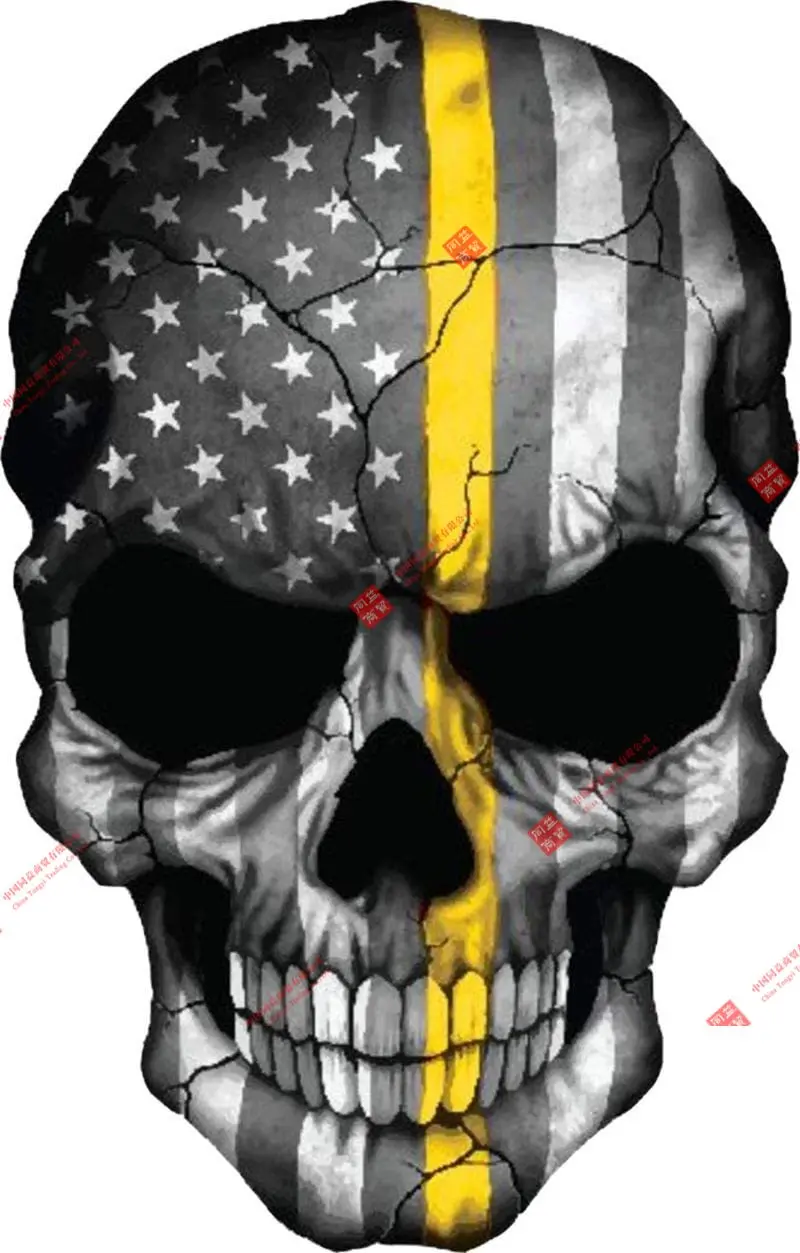 Personalitycar Sticker Devil Ghost Monster Zombie American Flag Military Soldier Metal Heavy Decal Laptop  Motorcycle Helmet