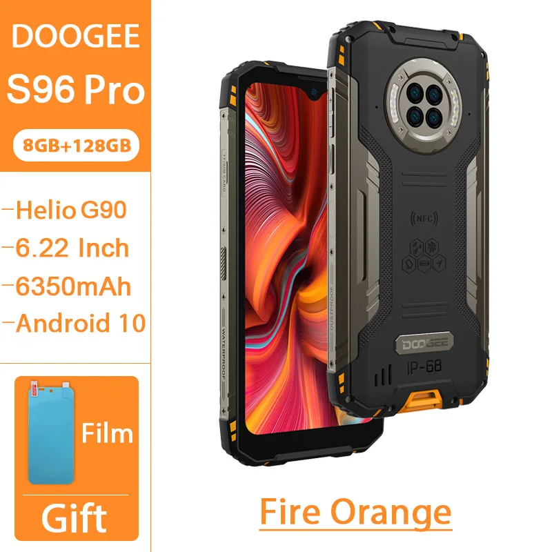 DOOGEE S96 Pro Smartphone 48MP Round Camera 20MP Infrared Night Vision 6.22'' Helio G90 Octa Core 8GB+128GB 6350mAh Rugged Phone the best infinix phone infinix