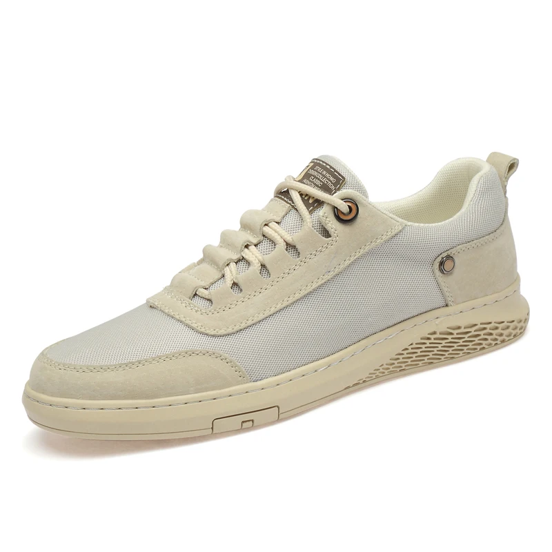 Men's Casual Shoes Genuine Leather Shoes Men Tooling Work Shoe Soothing Soft Quality Summer Breathable Male Footwear