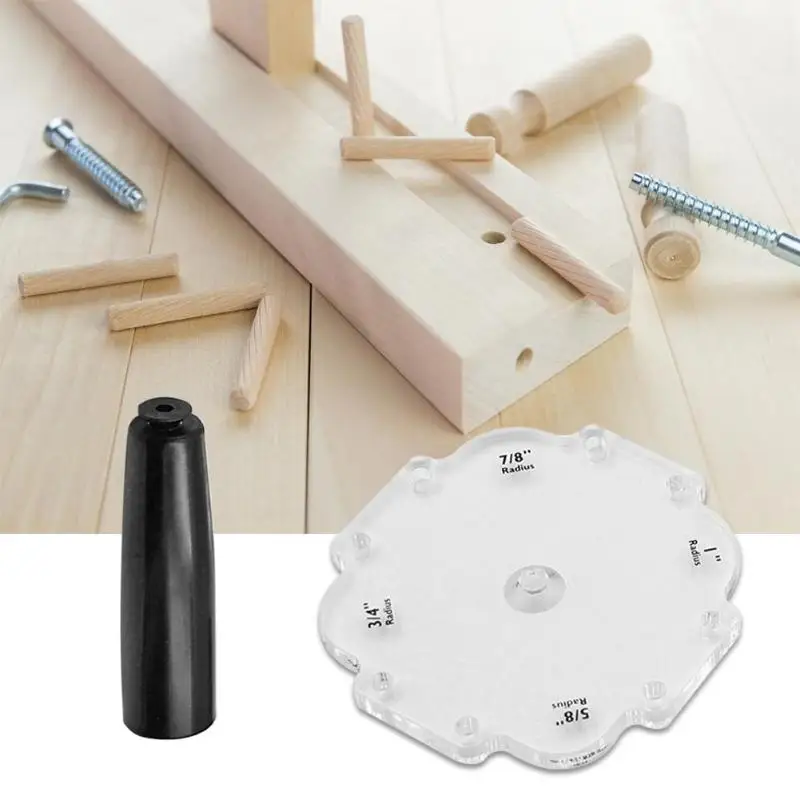 

Radius Quick Locator Router Table Bit Angle Corner ABS Practical and Durable Jig Templates Wood Routers Jig Kit 120X120X10mm