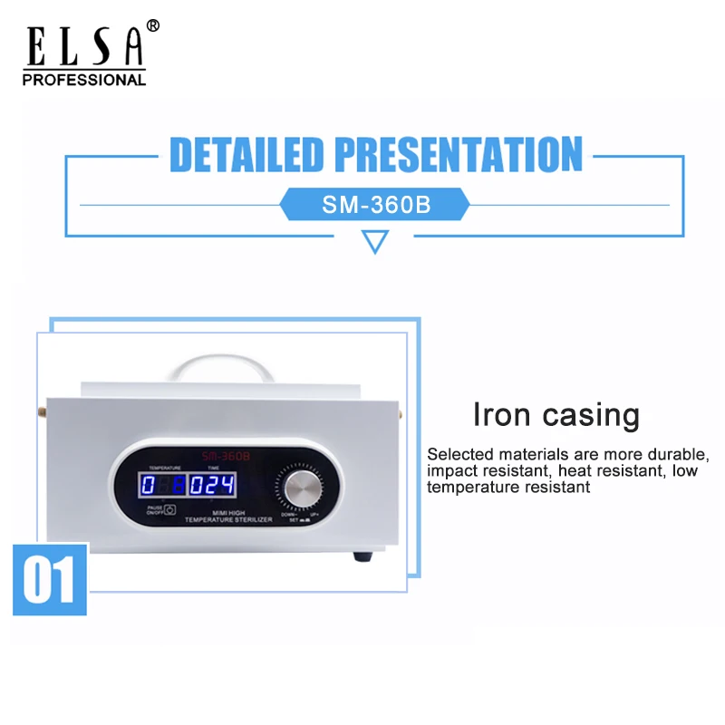 Tanie 300W profesjonalny sterylizator wysokotemperaturowy Nail salon artystyczny przenośny inteligentny sterylizator narzędzie do manicure sterylizator suchy
