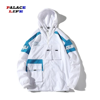 

2020 New Jacket Man Jacket Tracksuit Casual printing Men's Hoodie Coat Hip Hop Loose Multi-pocket design Jackets Streetwear