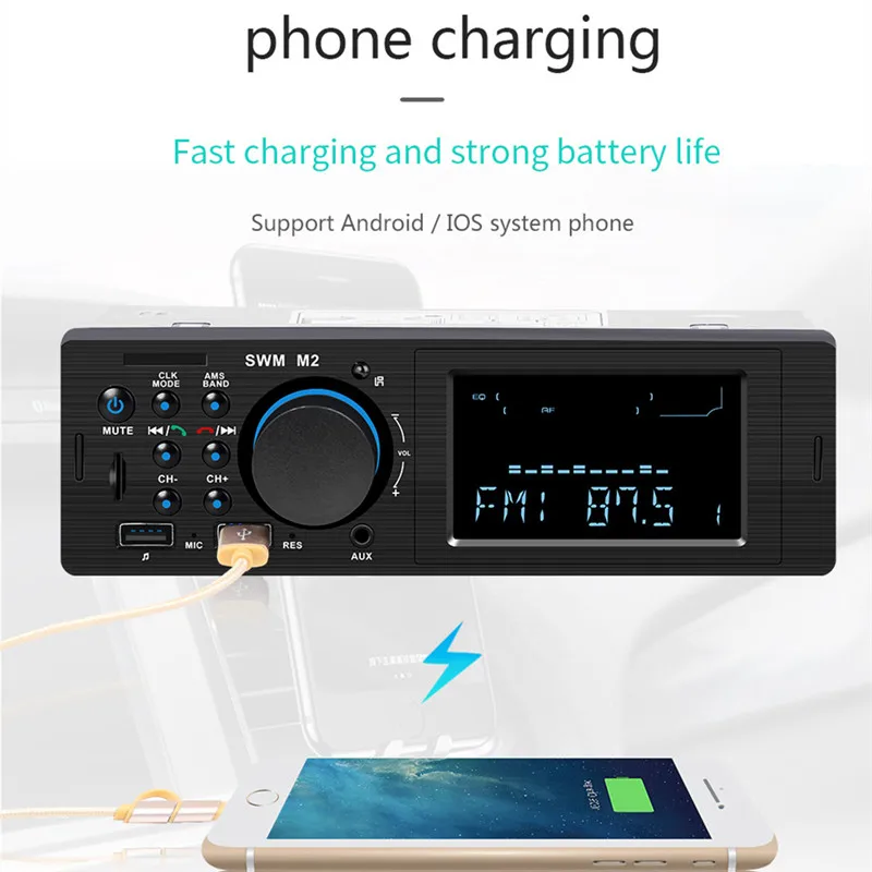 FM AUX Mp3 Автомагнитола стерео приемник 1 Din Авто управляемые автомобили Bluetooth аудио модулятор центральный мультимедийный Android dvd-плеер