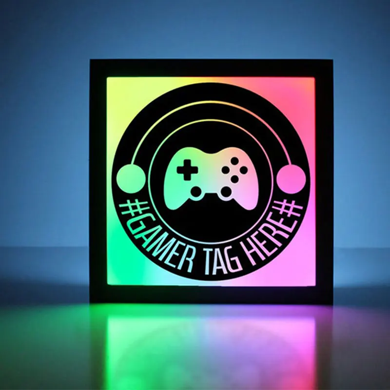 

LED Night Lights Square Game Machine Light Box Home Atmosphere Decorative Lamp for Living Room Children Bedrom Boys Xmas Gifts