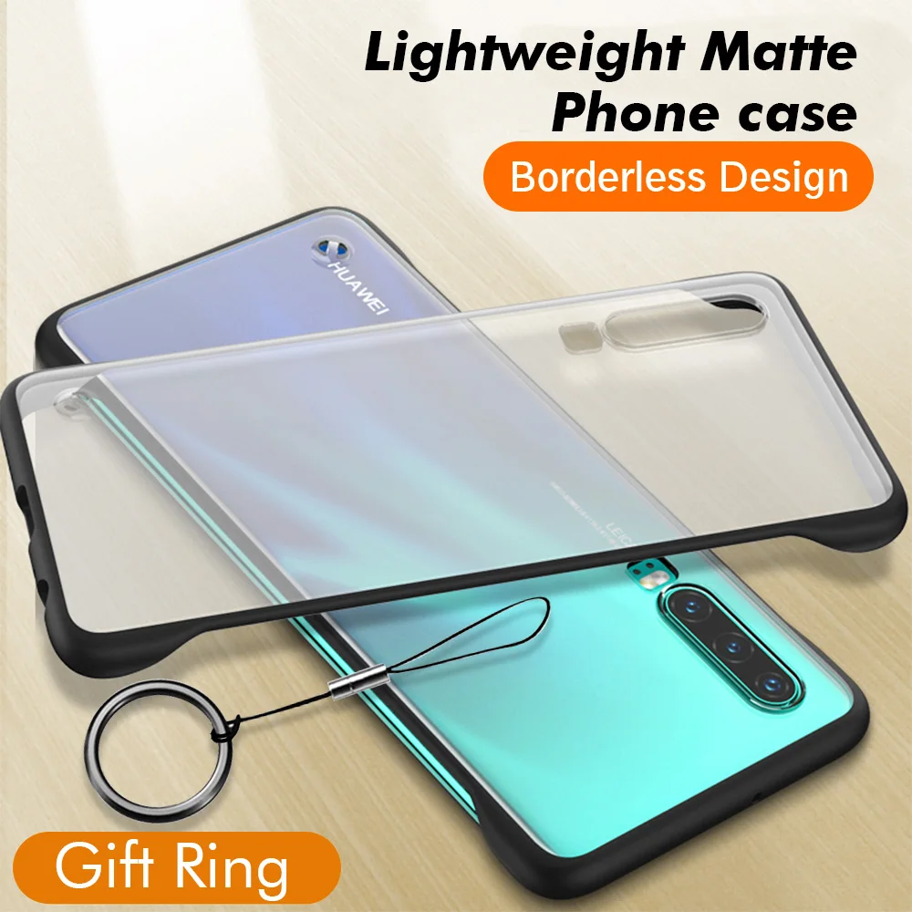For Huawei Y9 Prime 2019 P Smart Z Cover Metal Finger Ring Case Honor 10 Lite PSmart Transparent Borderless | Мобильные телефоны и