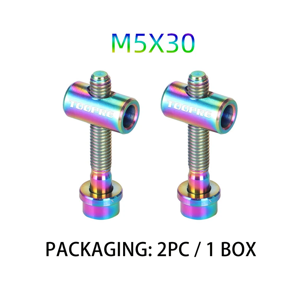 M5 30 Colorful MOTSUV велосипед 2 шт M5x30/40 мм болты для подседельного штыря из титанового сплава Thomson крепежный болт Ti велосипедный светильник - Цвет: M5 30 Colorful