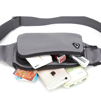 

Men's Fitness Sports Hips Banana Waist Bag Women's Fanny Bag Cash Register Mobile Phone Bag Crossbody Chest Bag Running Female