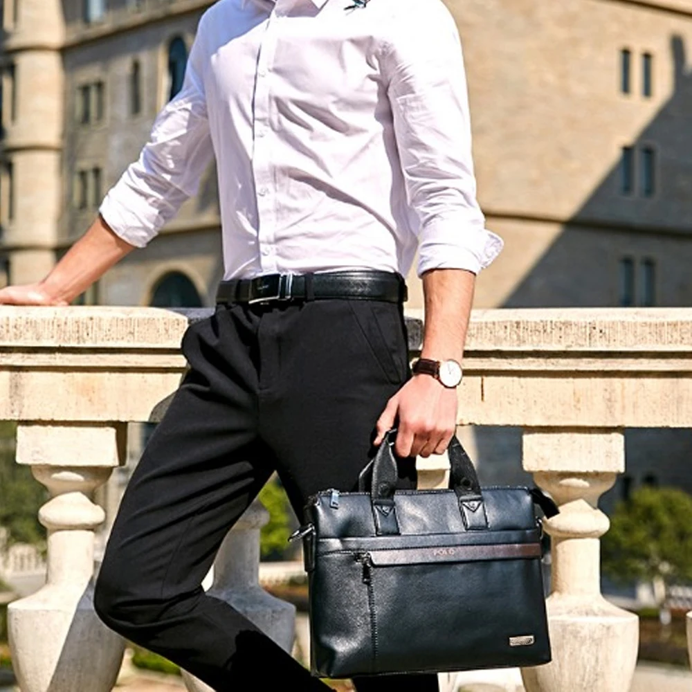 Ceny Moda proste Dot znane marki biznes mężczyźni aktówka torba Ptgirl skórzana torba na laptopa torba na casual dla mężczyzn torba na ramię torby na ramię мужские сумки