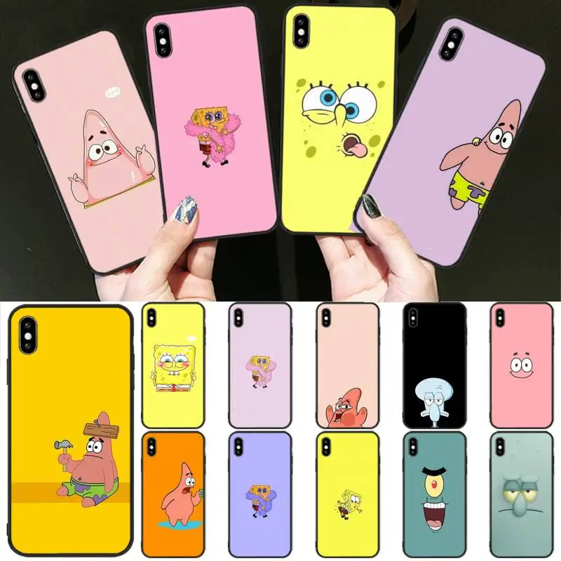 FFboost Губка Боб мультфильм чехол coque fundas для iphone 11 PRO MAX X XS XR 4S 5S 6S 7 8 PLUS SE 2020 чехлы |