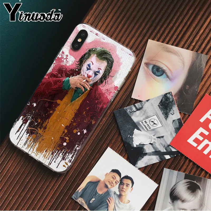 Yinuoda Joker movie мягкая резина, термопластичный полиуретан чехол для телефона iPhone 5 5Sx 6 7 7plus 8 8Plus X XS MAX XR
