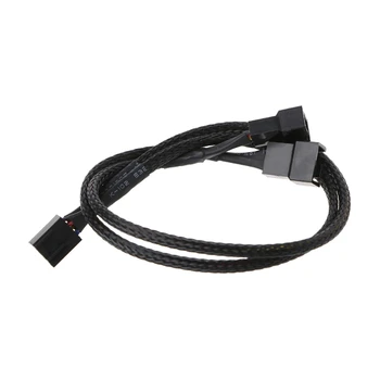

4-Pin PWM to Dual PWM Sleeved Computer Case Fan Power Y-Splitter Adapter Cable