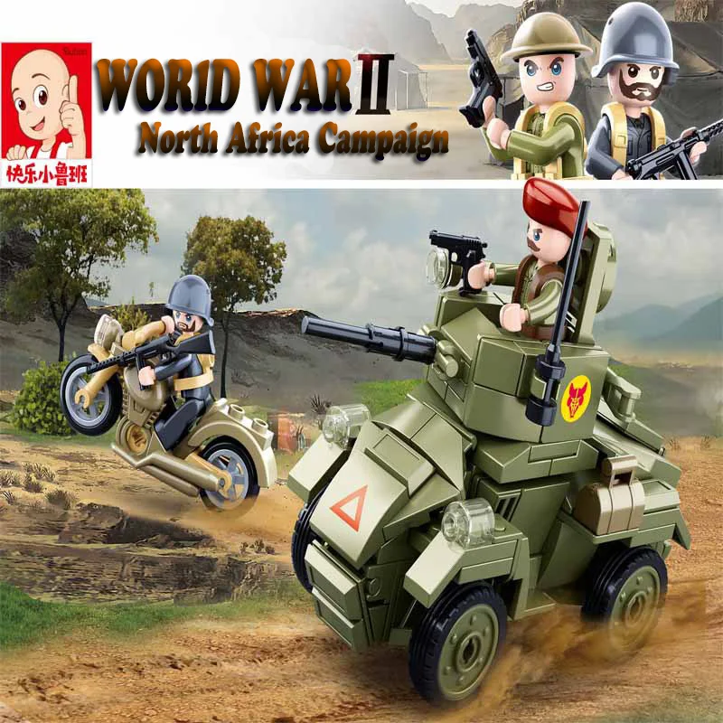 

Sluban 154Pcs World War II Humber MK2 Armored Vehicle Building Blocks WW2 Military Tank Model Toy As Christmas Gift For Children