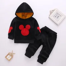 Комплекты одежды для девочек комплект детской одежды с Микки Маусом, хлопковое пальто свитер с длинными рукавами+ штаны, Детский комплект из 2 предметов детская одежда От 2 до 6 лет для девочек