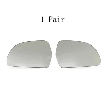 

1 Pair Right and Left Side Rearview Mirror Glass Lens Replacement for Audi A4 B8 C6 2009-2012 8T0857535E 8T0857536D