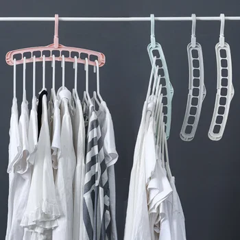 

Clothes Hangers Rack Multi-Function Personality Home Nine Hole Hook Magic Hanger 360 Degree Rotation Space Clothes Rack