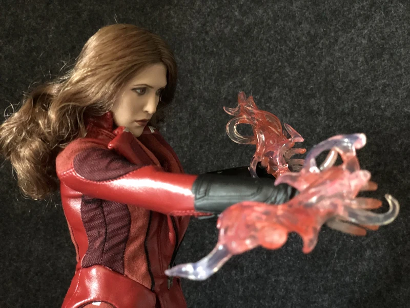 1/6 весы Елизабет Олсен голова Sculpt Scarlet Witch красные глаза Женская резьба по голове