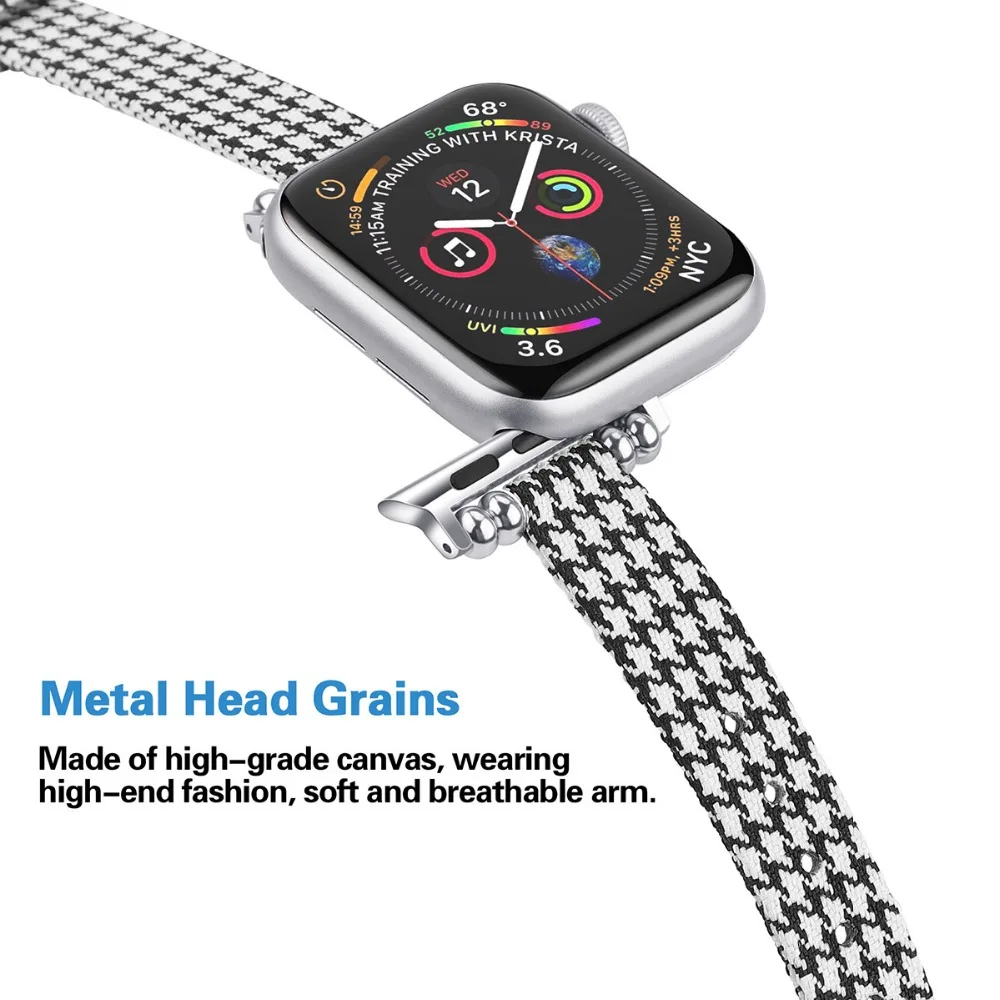 Модный браслет для Apple Watch женский ремешок 38 мм 40 мм 42 мм 44 мм тонкий ремешок для Apple iWatch тканевый ремешок серии 2 3 4 ремешок