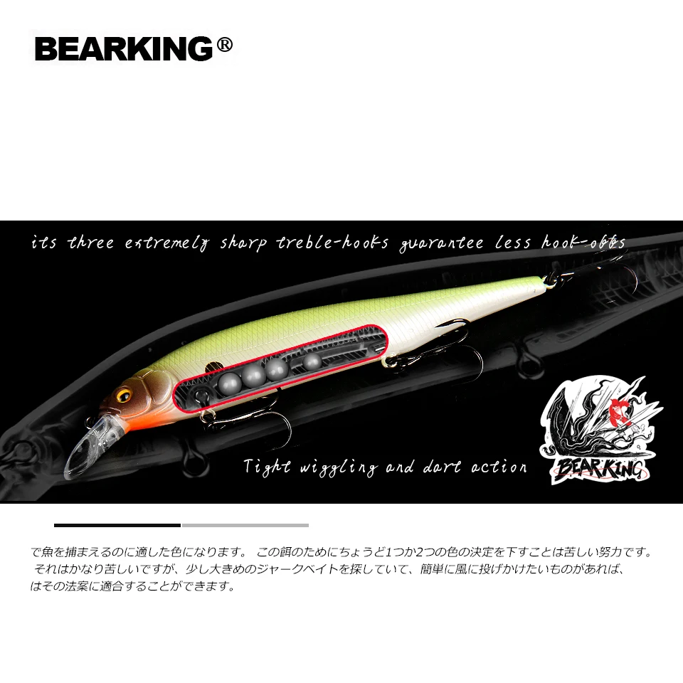 BEARKING 11,5 см 15 г Горячие рыболовные приманки, разные цвета, гольян Кривошип Вольфрамовая система веса воблер модель Кривошип приманка