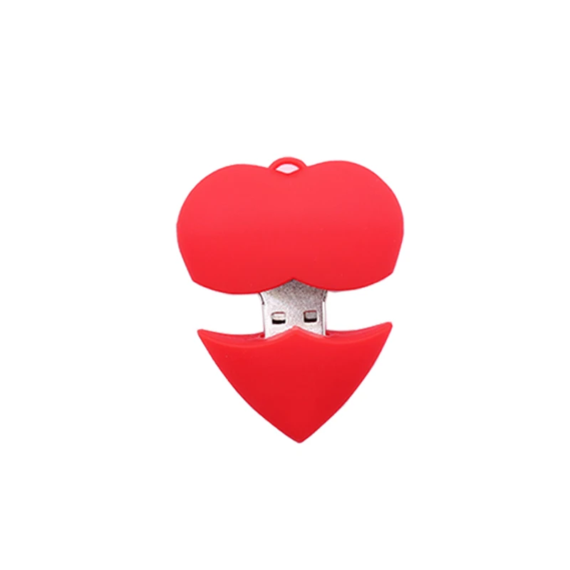 usb флешка Флеш накопитель USB 64 ГБ флеш с мультяшным сердцем мини 128 карта памяти 4 8