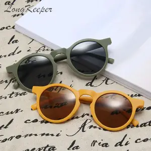 Gafas de sol de marca de lujo para bebés y niños pequeños, lentes con montura redonda UV400, para exteriores, Vintage, verano, 2022