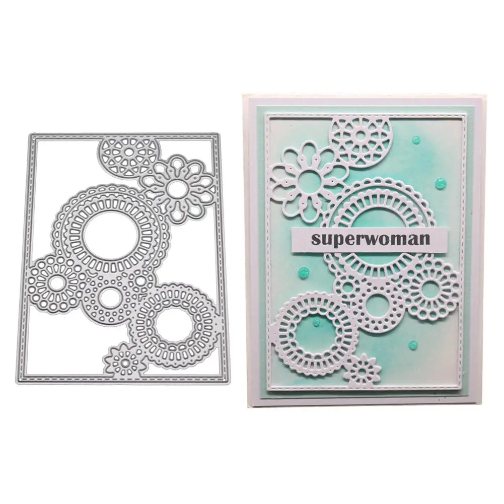  DIY Etched Carbon Steel Cutting Dies for Scrapbook Background/Invitation Lace/Greeting Card Decor - 4000210422985