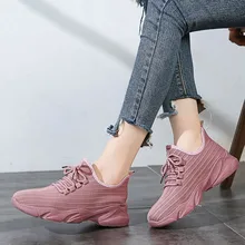 Женская обувь на шнуровке; теннисные туфли; дышащая обувь; zapatillas mujer; спортивные кроссовки для бега; повседневная обувь; Harajuku zapatos de mujer