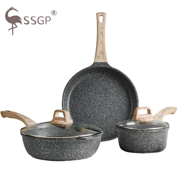 

Non-Stick Cookware Combo Set 2-3 Pieces Set Frying Milk Pan Frying Pot Induction Cooker Gas Household Smoke-Free Non-Stick Pan